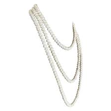 Surat Diamond-Triple Harmony  Freshwater Button Pearl 3-Line Necklace (SN1097)