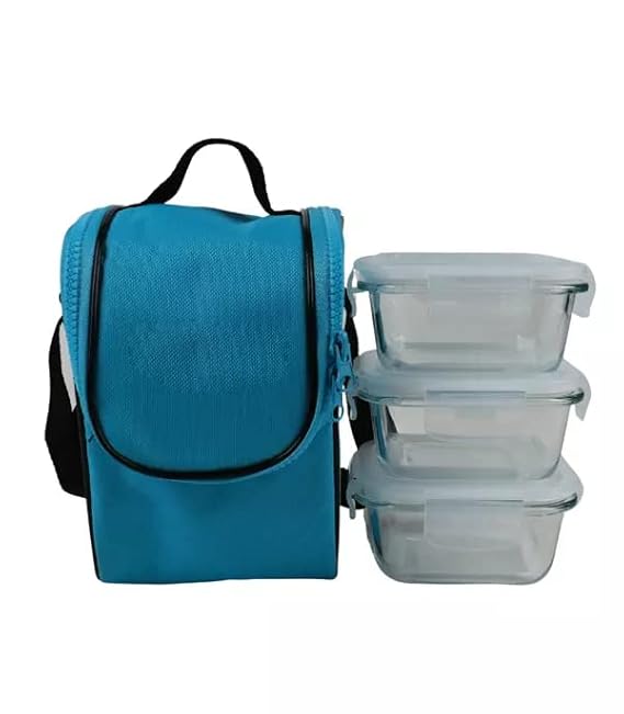 KAIROS-GLASS TRIO LUNCH BOX WITH BAG