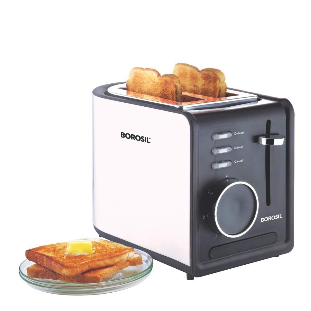 Borosil Bto850Wss21 Krispy (Ss) Pop Up Toaster 850 W