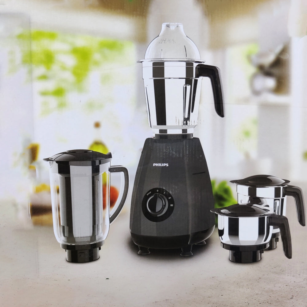 Philips Hl7704/00 Black 1000 Juicer Mixer Grinder (4 Jars, Black)