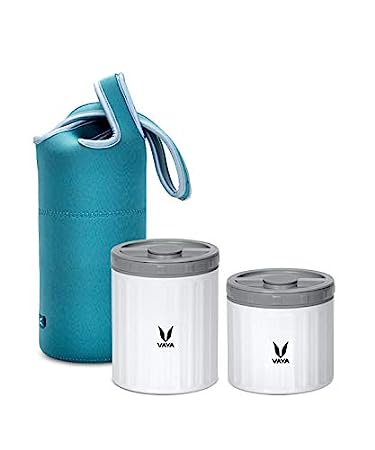 Lunchkit Adults 800Ml White With Gobag Blue