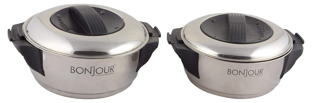 Bonjour Steel Thermo Casserole, 2-Piece, Silver