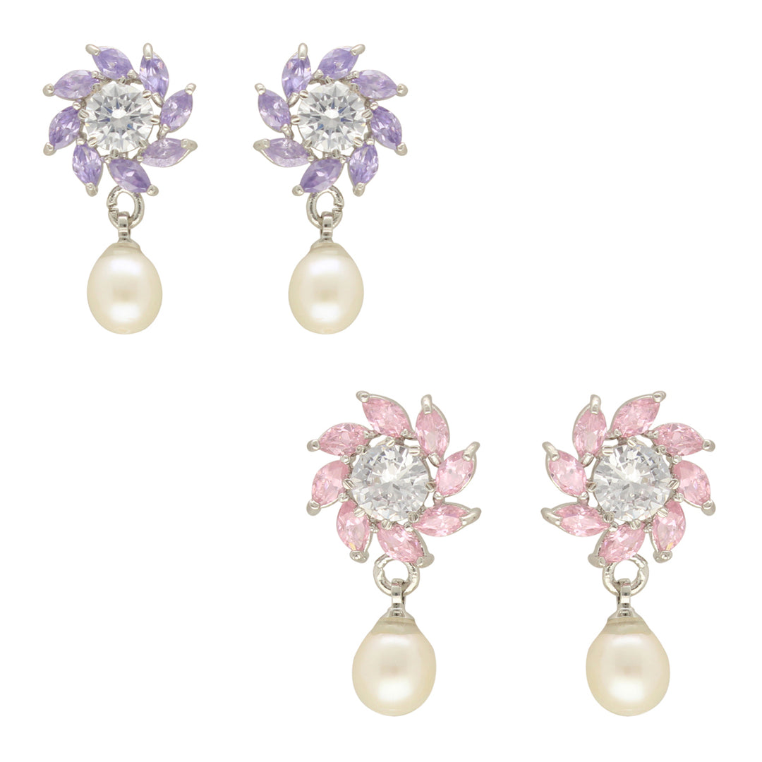 Zeba Combo Of 2 Pair Earrings