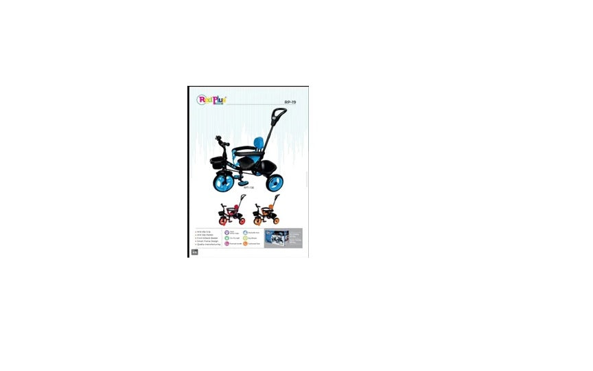 RED PLUS TRICYCLE R19 TRICYCLE FOR 1 YEAR TO 3 YEARS WITH HANDLE  PIC_R19