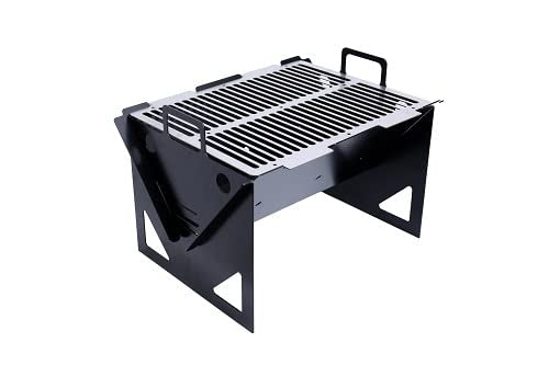 BBQ Charcoal Grill - Food Grade Stainless Steel Top- DIY and Easy to Carry (Travel Friendly)